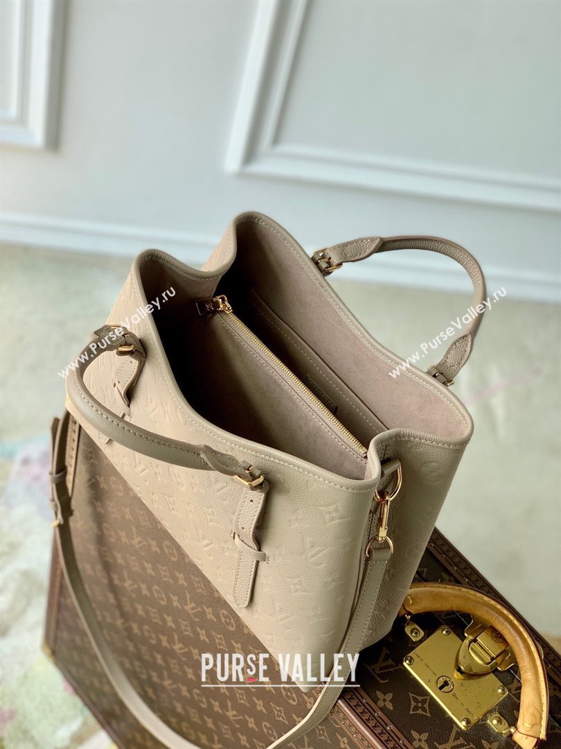 Louis Vuitton Babylone Tote PM bag in Monogram Empreinte Leather M11463 Tourterelle Grey 2024 (KI-240829053)