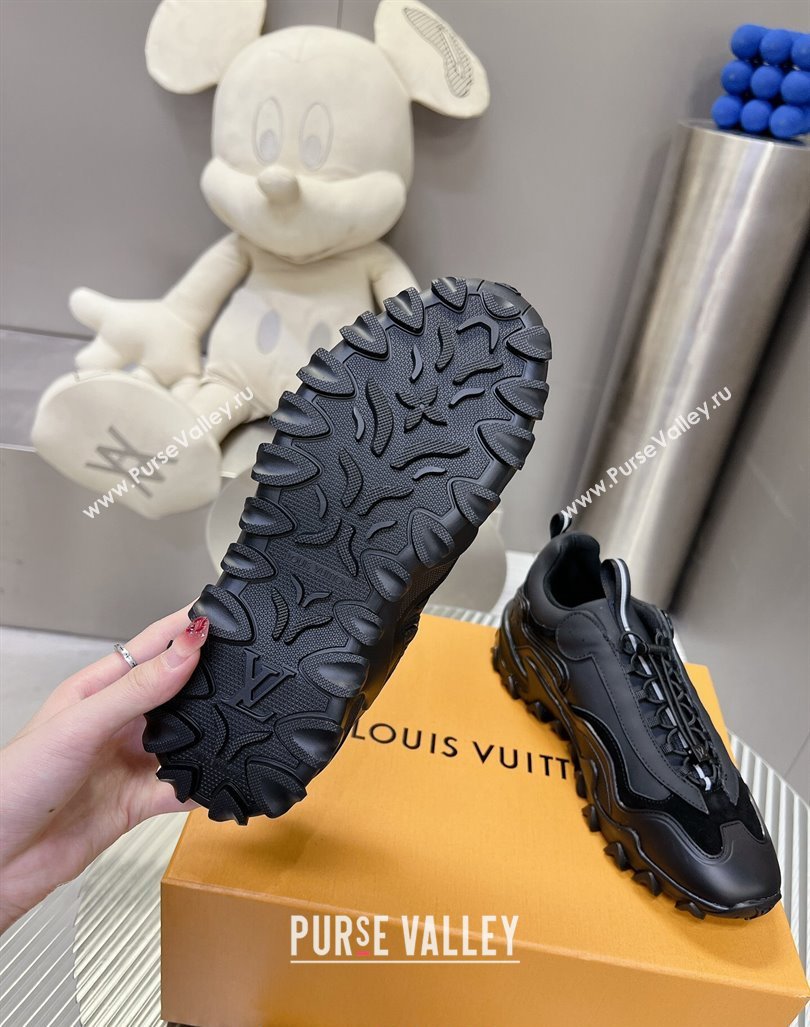 Louis Vuitton LV Rush Sneakers in Mix of Materials Black 2024 0905 (MD-240905084)