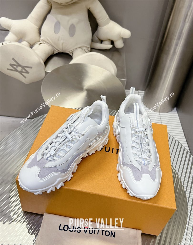 Louis Vuitton LV Rush Sneakers in Mix of materials White 2024 0905 (MD-240905085)