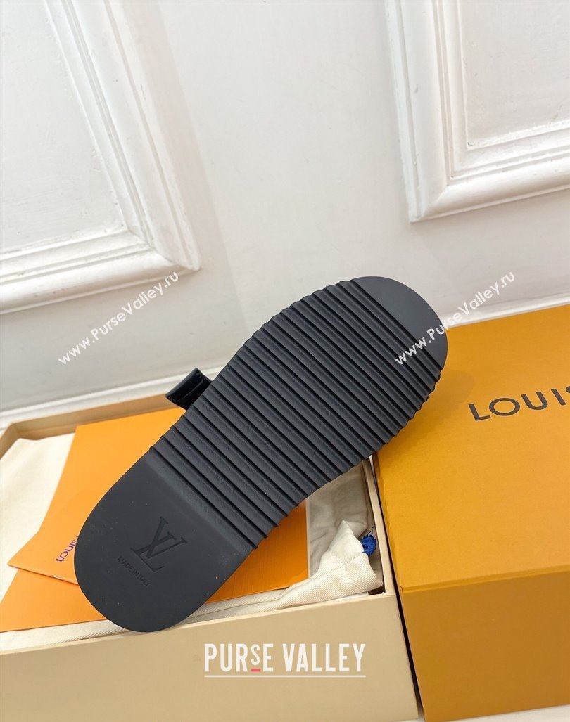 Louis Vuitton LV Cosy Flat Comfort Clog Mules in Suede and Wool Black 2024 0905 (MD-240905100)