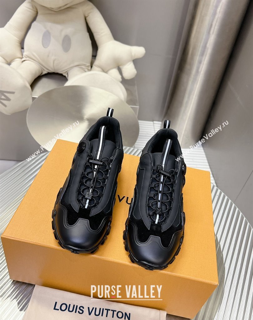 Louis Vuitton LV Rush Sneakers in Mix of Materials Black 2024 0905 (MD-240905084)