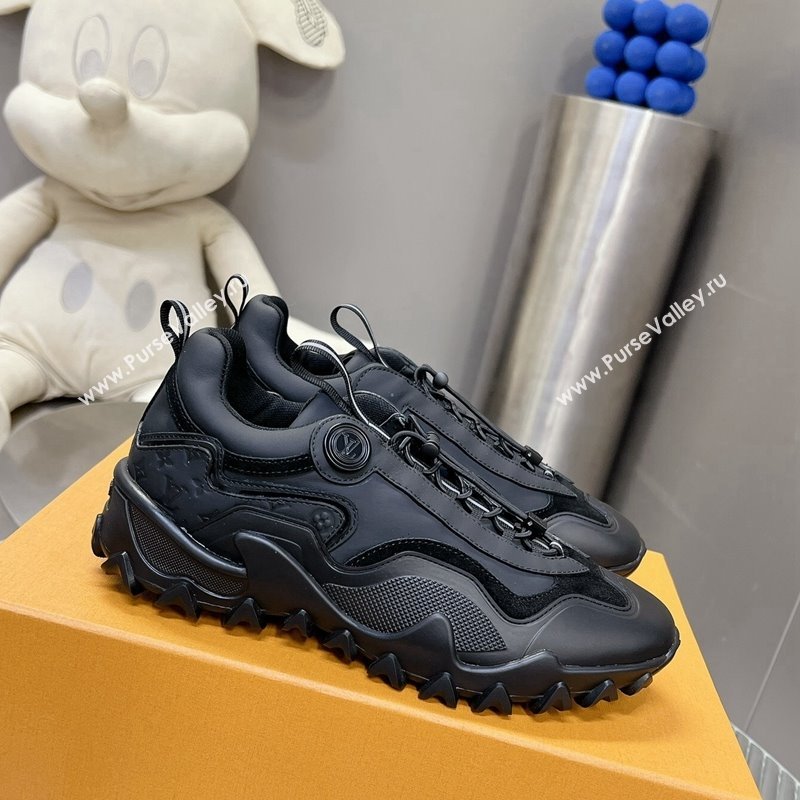 Louis Vuitton LV Rush Sneakers in Mix of Materials Black 2024 0905 (MD-240905084)