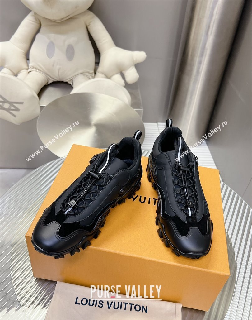 Louis Vuitton LV Rush Sneakers in Mix of Materials Black 2024 0905 (MD-240905084)