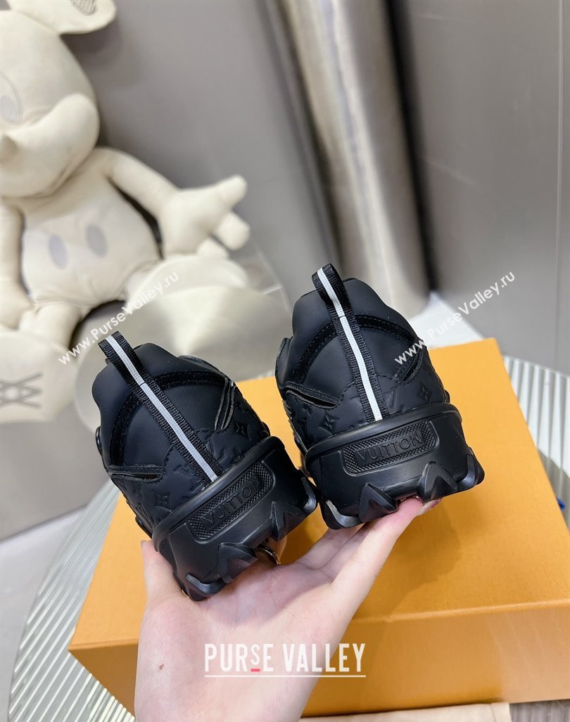 Louis Vuitton LV Rush Sneakers in Mix of Materials Black 2024 0905 (MD-240905084)