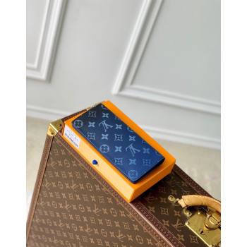 Louis Vuitton Brazza Wallet in Navy Blue Monogram Gradient Canvas M11546 2024 (KI-240925105)