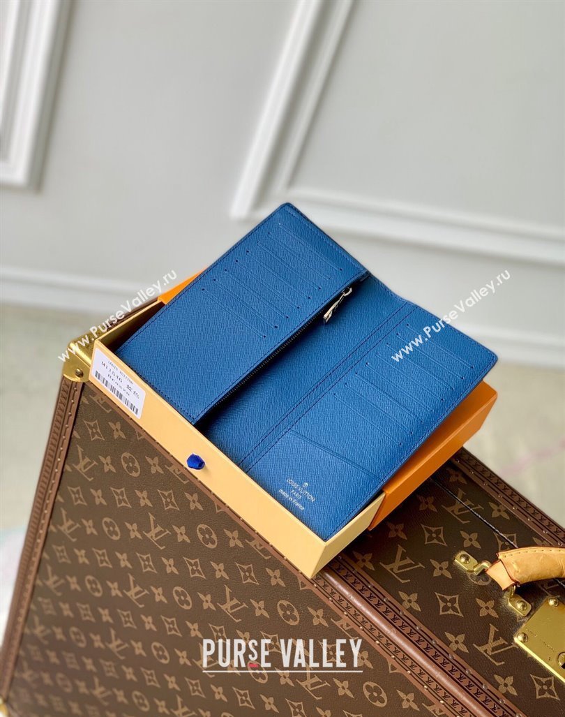 Louis Vuitton Brazza Wallet in Navy Blue Monogram Gradient Canvas M11546 2024 (KI-240925105)