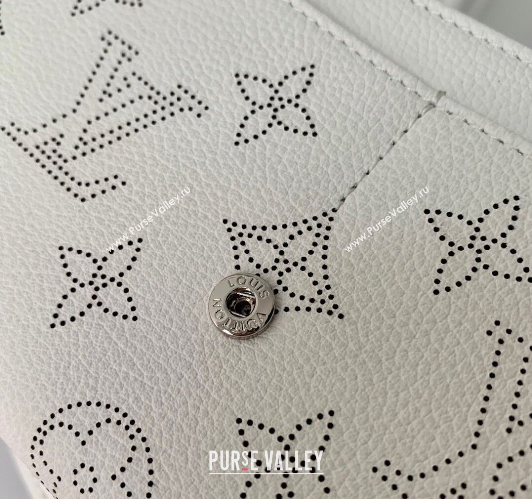 Louis Vuitton Iris Wallet in Mahina Perforated Leather M11746 White/Blue 2024 (KI-240925059)