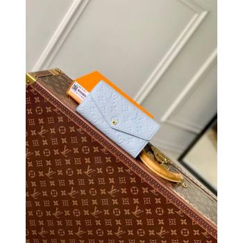 Louis Vuitton Sarah Wallet in Blue Washed Monogram Empreinte Leather M17779 2024 (KI-240925062)