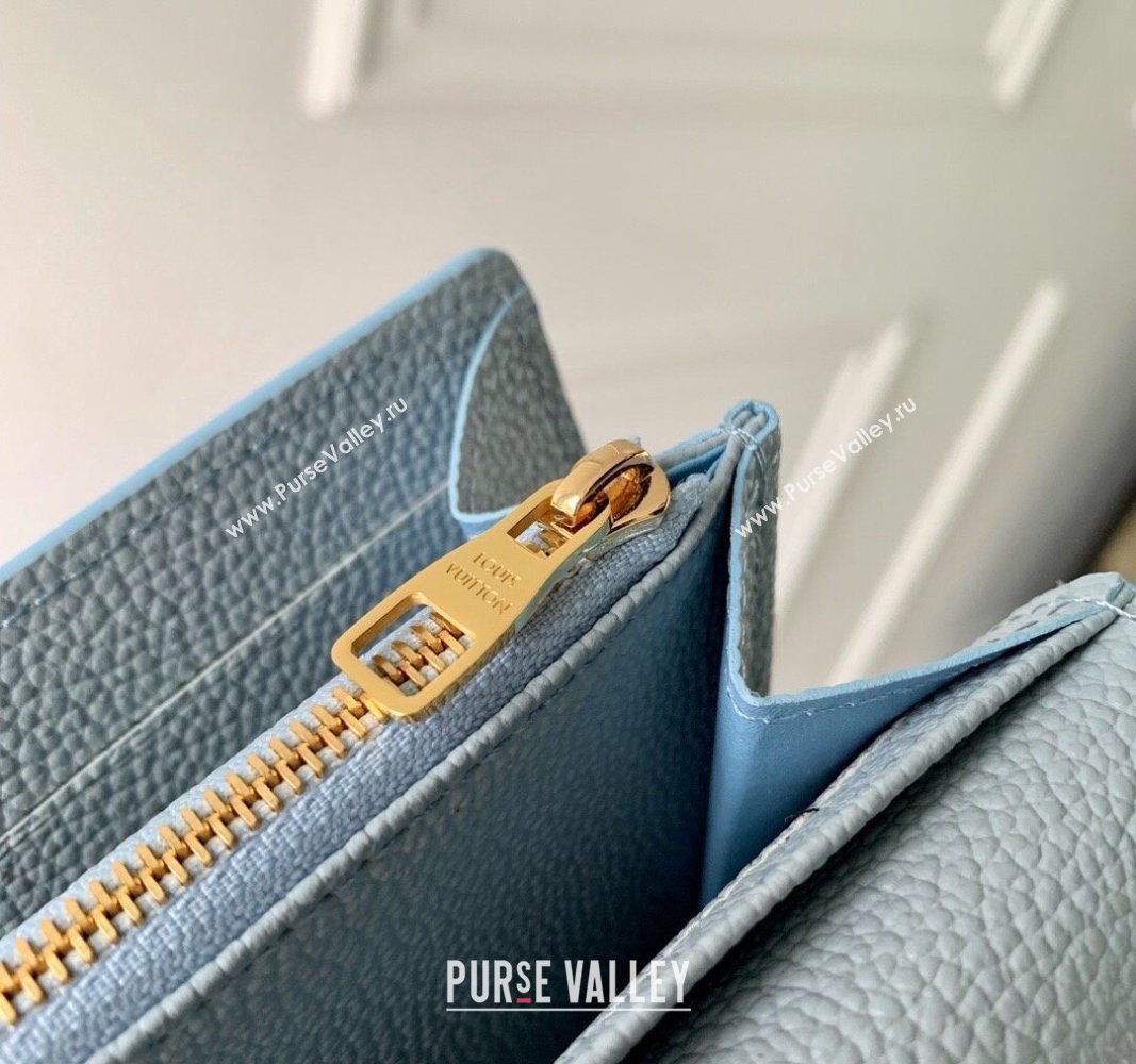 Louis Vuitton Sarah Wallet in Blue Washed Monogram Empreinte Leather M17779 2024 (KI-240925062)