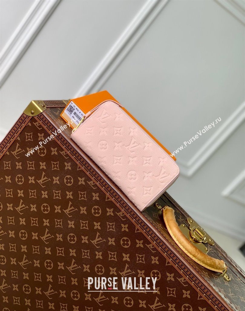 Louis Vuitton Zippy Wallet in Monogram Empreinte Leather M83225 Pink 2024 (KI-240925064)