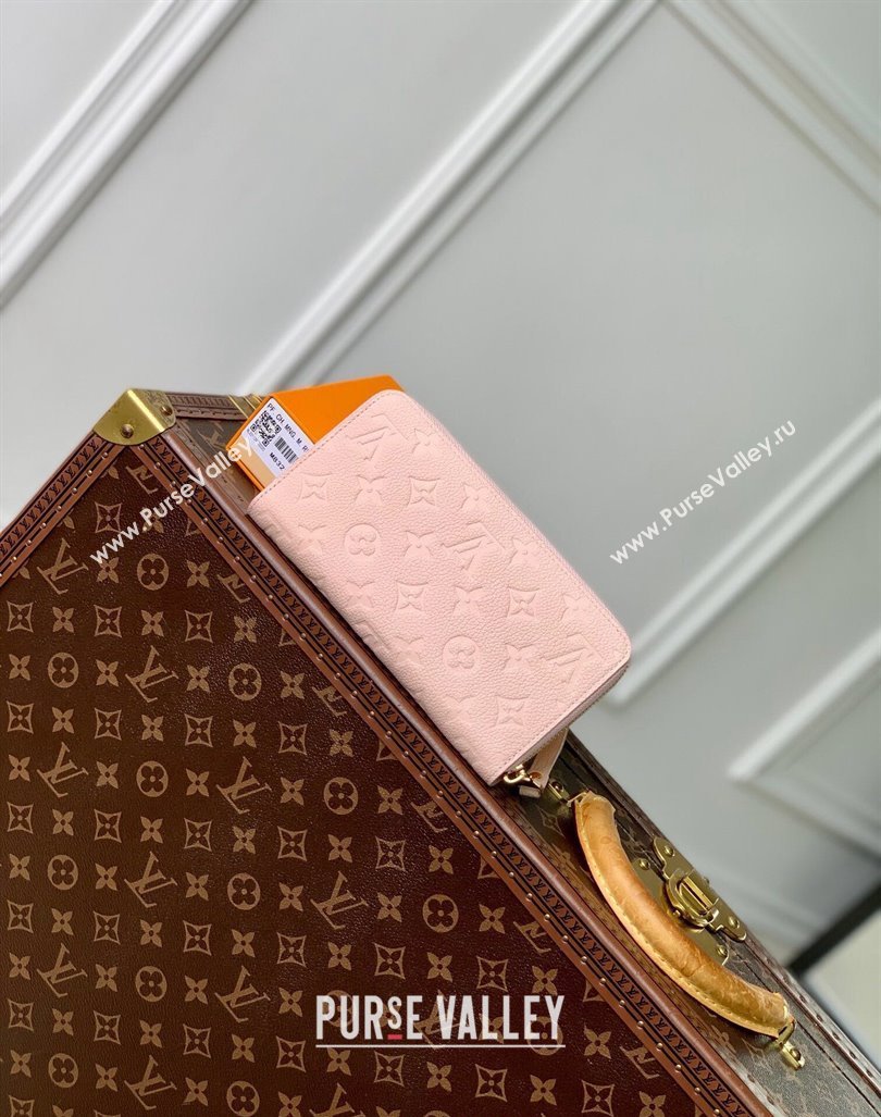 Louis Vuitton Zippy Wallet in Monogram Empreinte Leather M83225 Pink 2024 (KI-240925064)