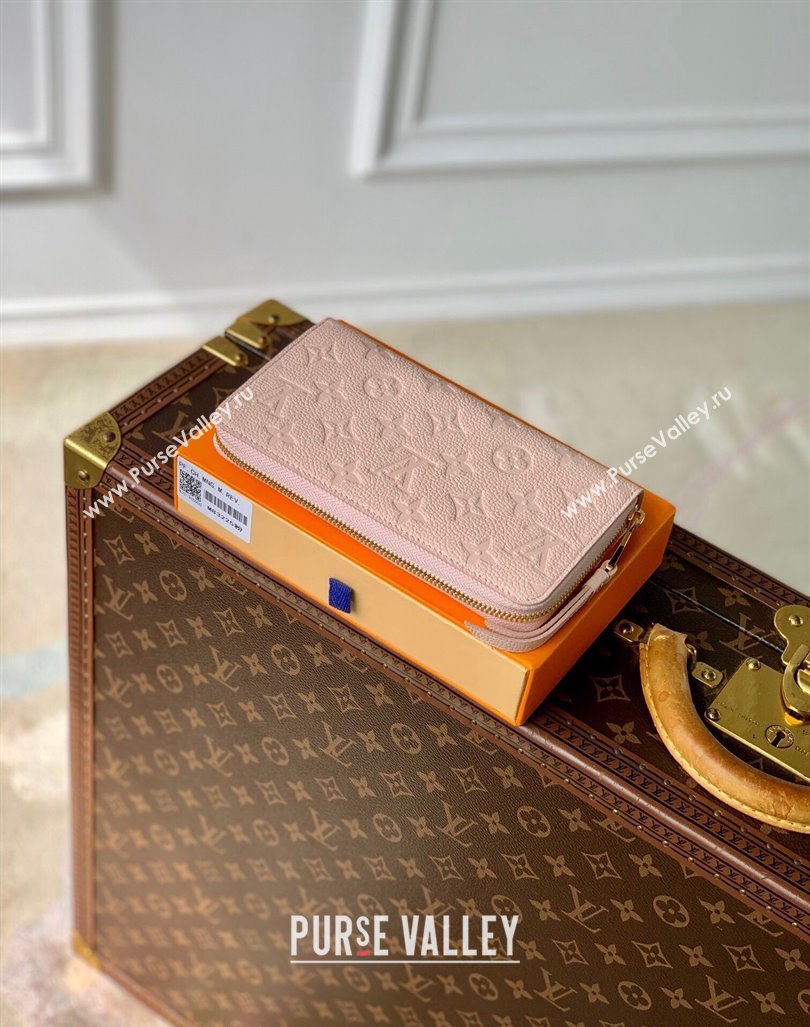 Louis Vuitton Zippy Wallet in Monogram Empreinte Leather M83225 Pink 2024 (KI-240925064)