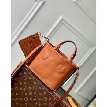 Louis Vuitton Neverfull Bandouliere Inside Out BB Tote bag Brown Leather/Monogram Coated Canvas 2024 M12099 (KI-240925067)