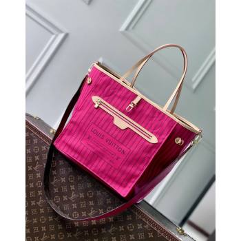 Louis Vuitton Neverfull Bandouliere Inside Out MM Tote bag Monogram Canvas/Rose Pink Textile 2024 M12257 (KI-240925068)