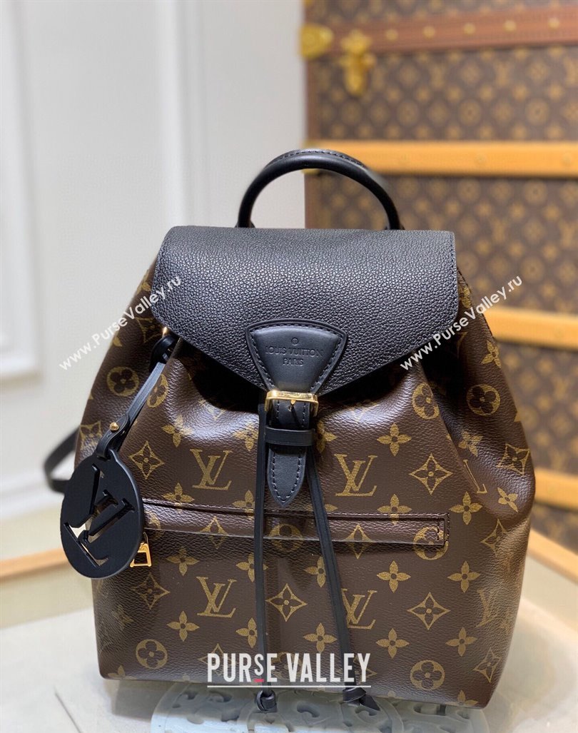 Louis Vuitton Montsouris PM Monogram Canvas Backpack bag M45515 Black 2024 (KI-240925072)