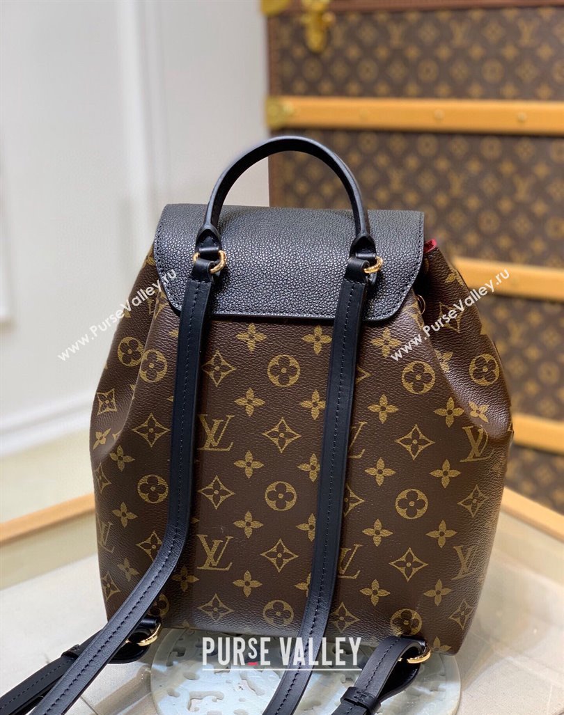 Louis Vuitton Montsouris PM Monogram Canvas Backpack bag M45515 Black 2024 (KI-240925072)