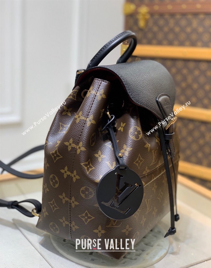 Louis Vuitton Montsouris PM Monogram Canvas Backpack bag M45515 Black 2024 (KI-240925072)