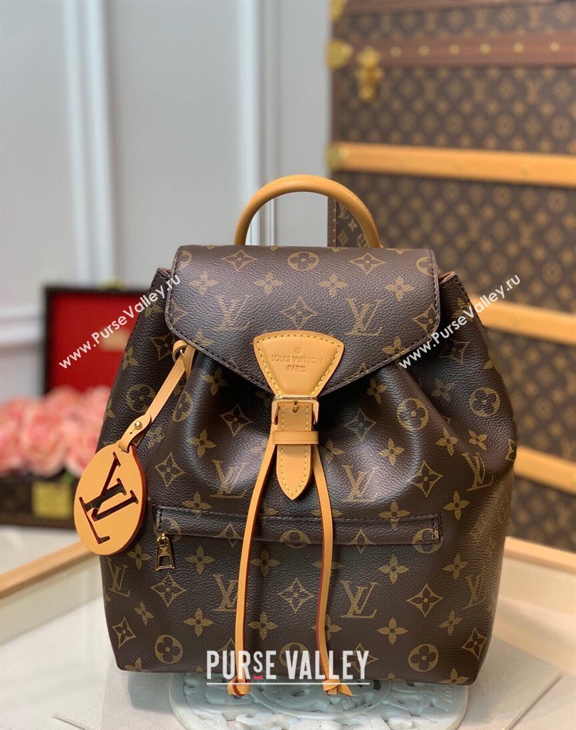 Louis Vuitton Montsouris PM Monogram Canvas Backpack bag M45501 Nude 2024 (KI-240925073)