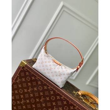 Louis Vuitton Hills Pochette Hobo Bag in Mastic White Jacquard-Woven with Monogram Mini Motif M12433 2024 (KI-240925084)