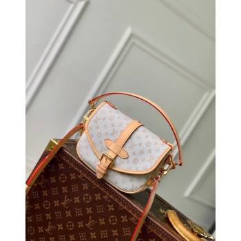 Louis Vuitton Saumur BB Bag in Mastic White Jacquard-Woven with Monogram Mini Motif M12327 2024 (KI-240925083)