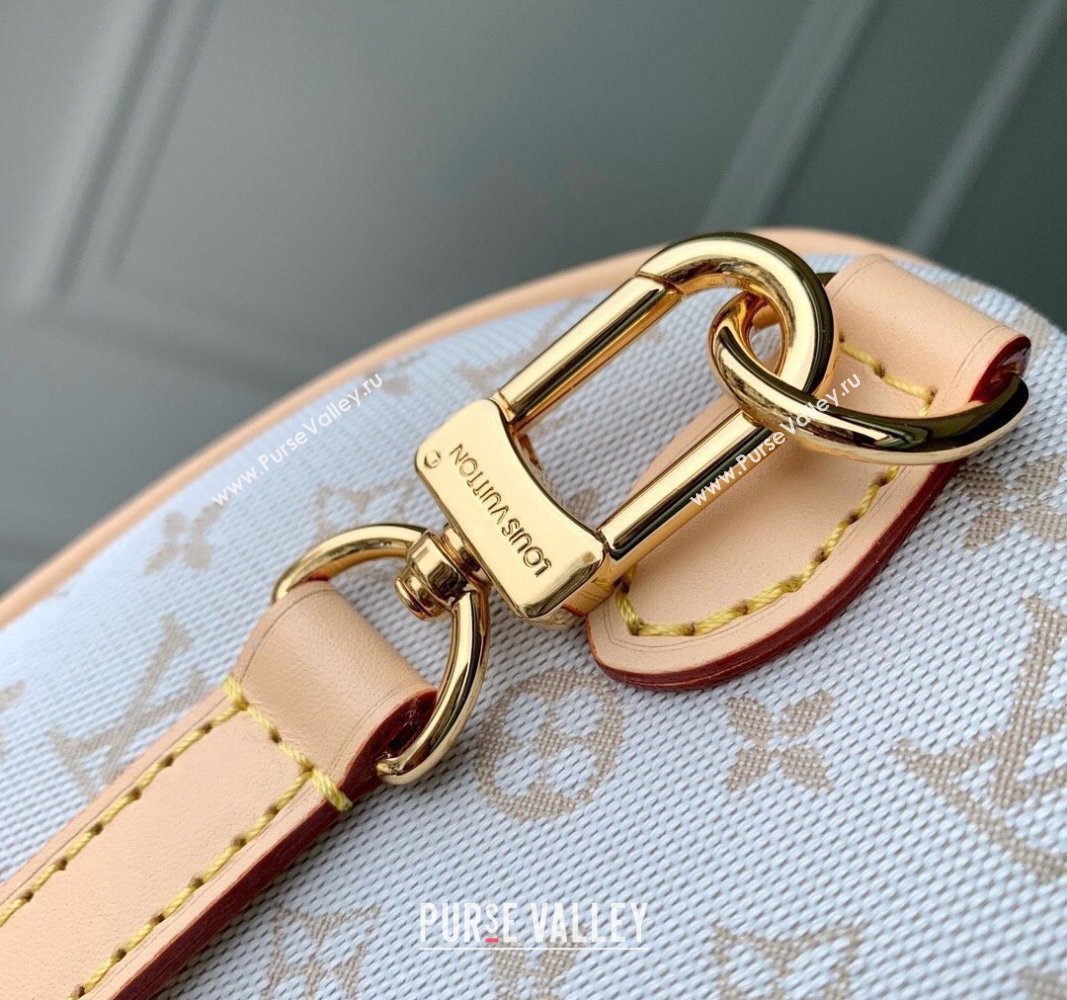 Louis Vuitton Speedy Bandouliere 20 Bag in Mastic White Jacquard-Woven with Monogram Mini Motif M12747 2024 (KI-240925082)