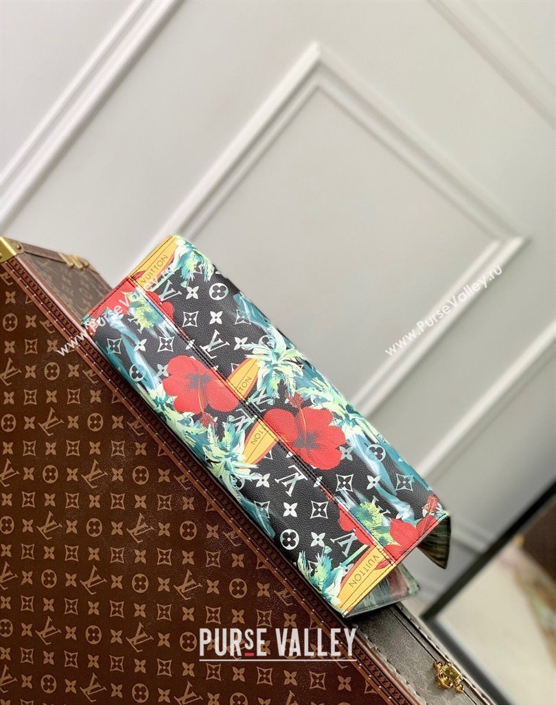 Louis Vuitton Sac Plat 24H Tote bag in Navy Blue Monogram Surfin’ Canvas M24994 2024 (KI-240925085)