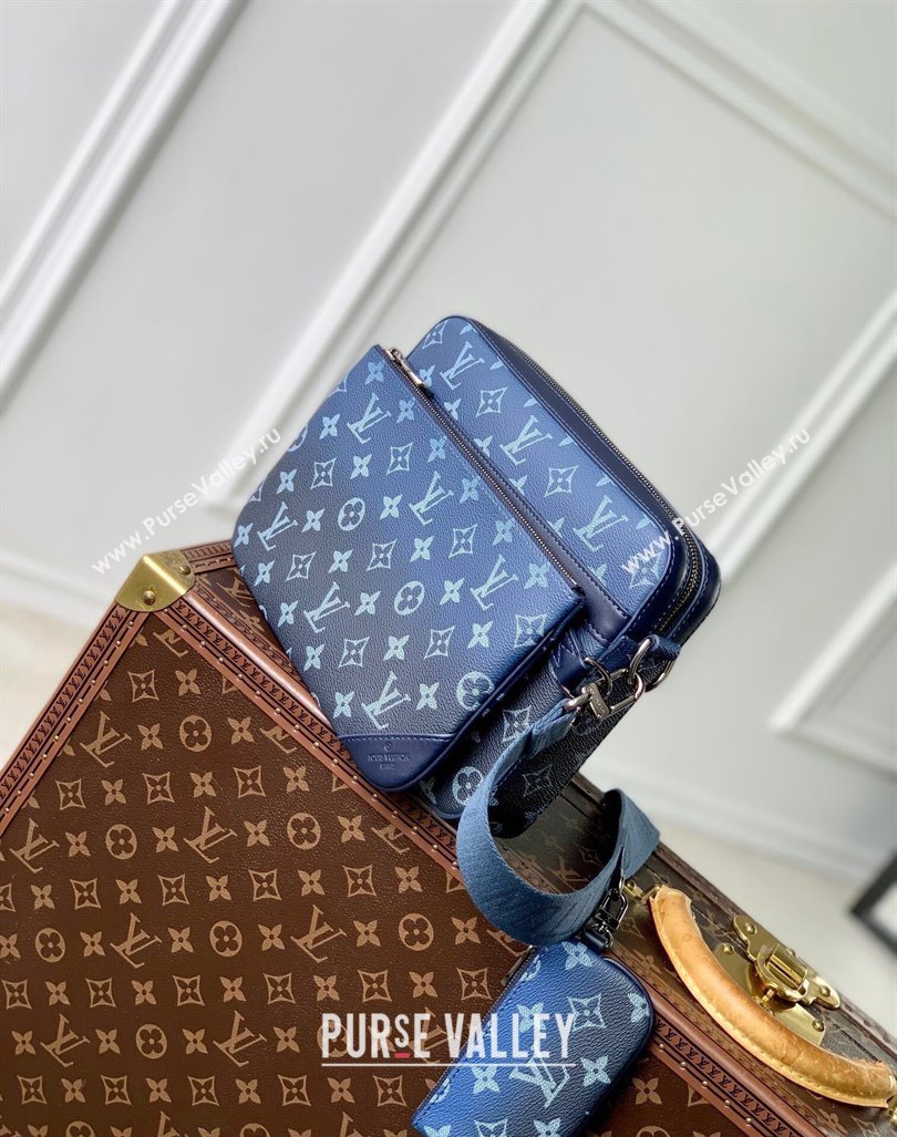 Louis Vuitton Mens Trio Messenger Bag in Navy Blue Monogram Gradient Canvas M11592 2024 (KI-240925086)