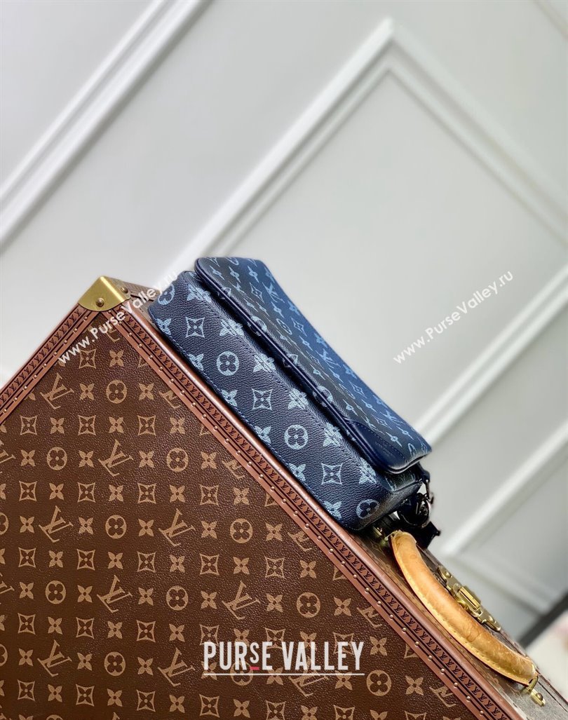 Louis Vuitton Mens Trio Messenger Bag in Navy Blue Monogram Gradient Canvas M11592 2024 (KI-240925086)