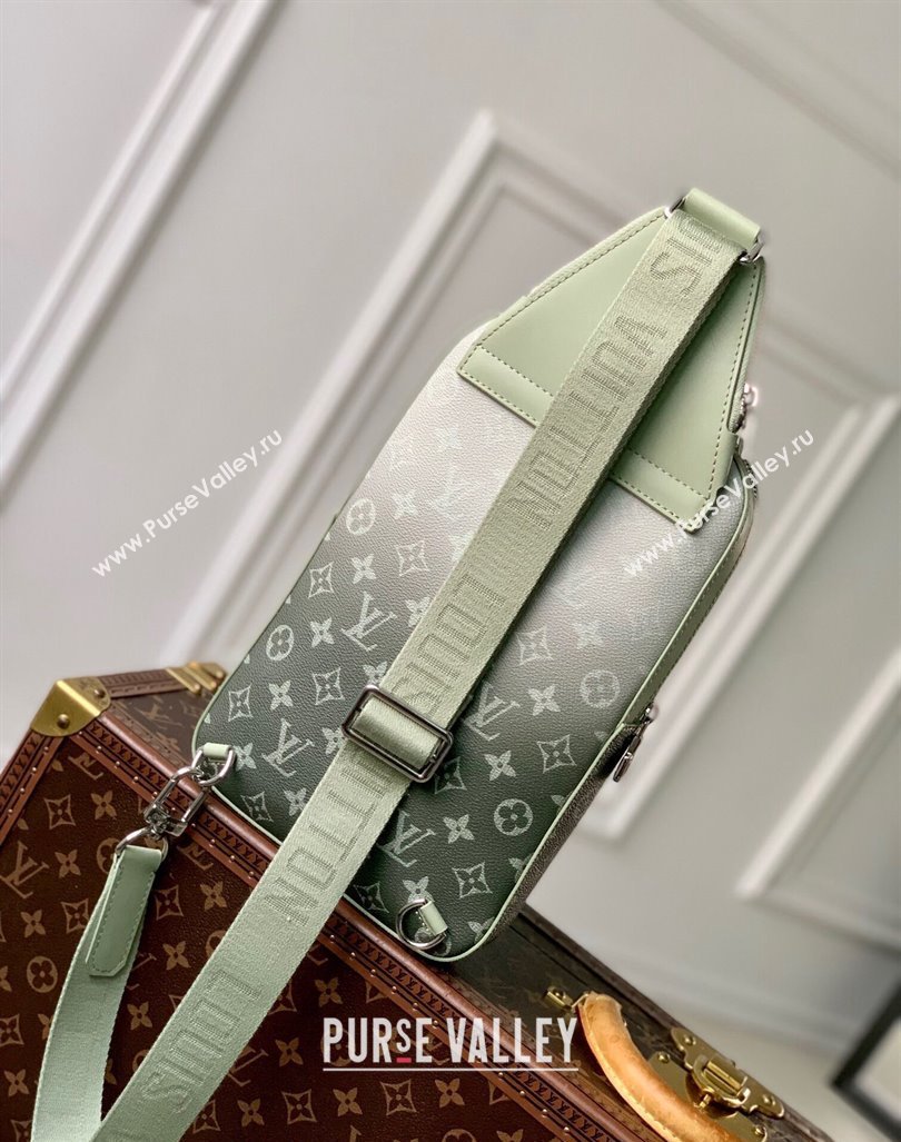 Louis Vuitton Mens Avenue Slingbag Bag in Khaki Green Monogram Gradient Canvas M11702 2024 (KI-240925087)