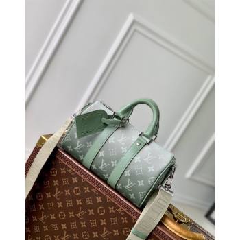 Louis Vuitton Keepall Bandouliere 25 Bag in Khaki Green Monogram Gradient Canvas M11591 2024 (KI-240925088)