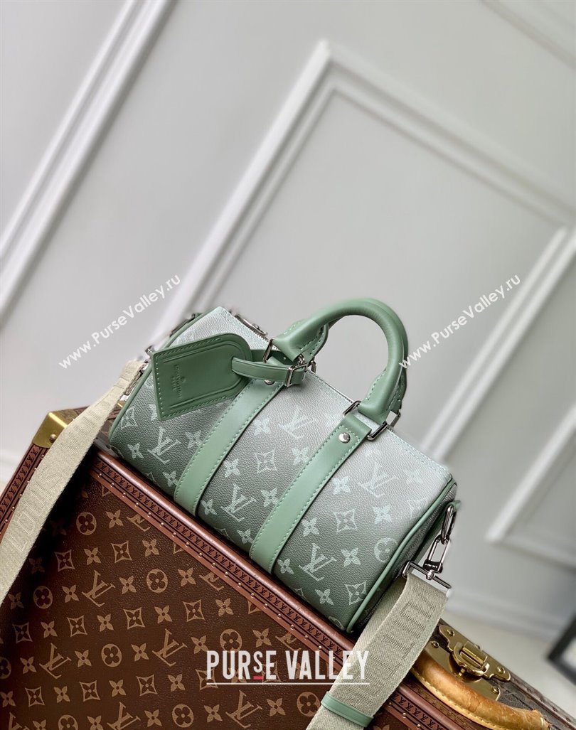 Louis Vuitton Keepall Bandouliere 25 Bag in Khaki Green Monogram Gradient Canvas M11591 2024 (KI-240925088)