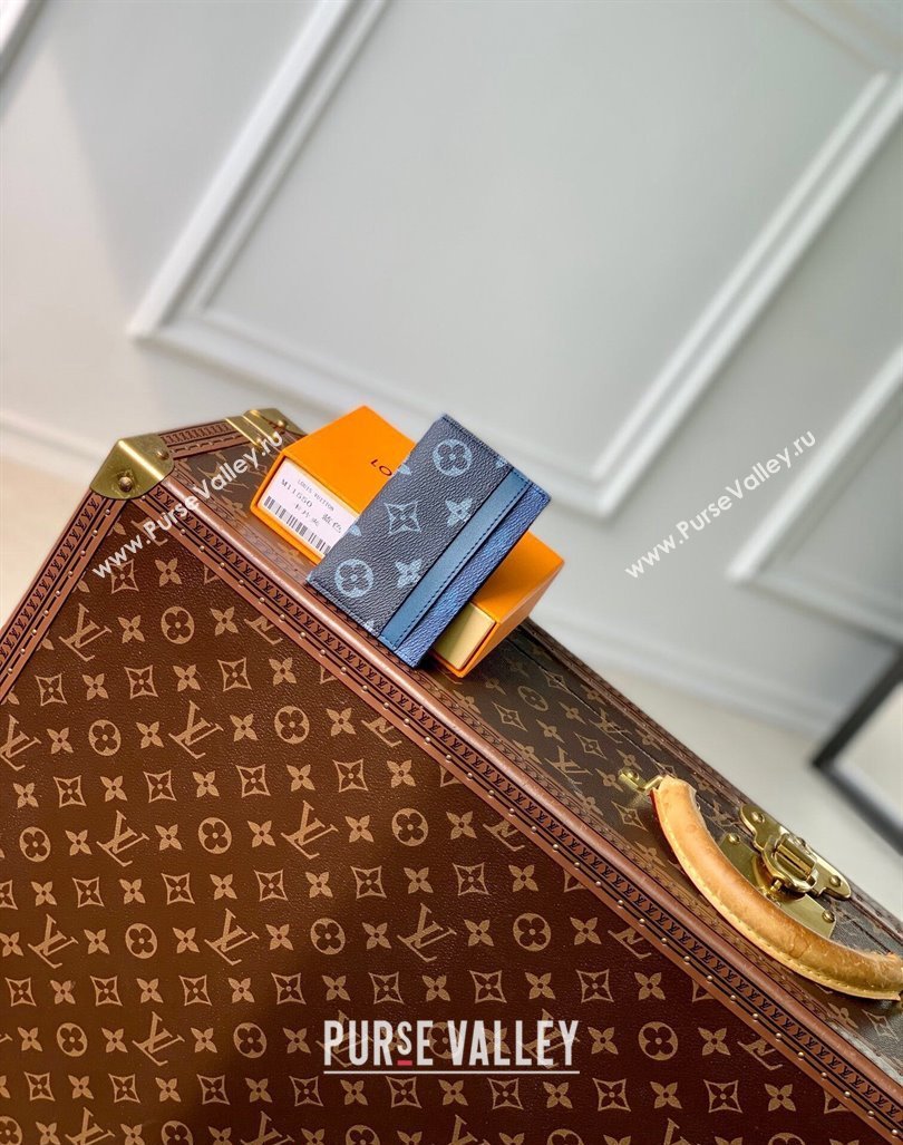 Louis Vuitton Double Card Holder Wallet in Navy Blue Monogram Gradient Canvas M11550 2024 (KI-240925090)