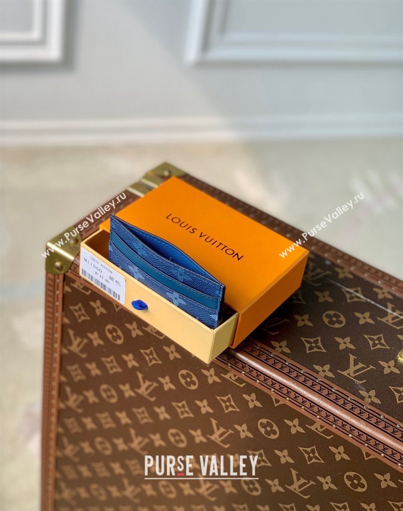 Louis Vuitton Double Card Holder Wallet in Navy Blue Monogram Gradient Canvas M11550 2024 (KI-240925090)