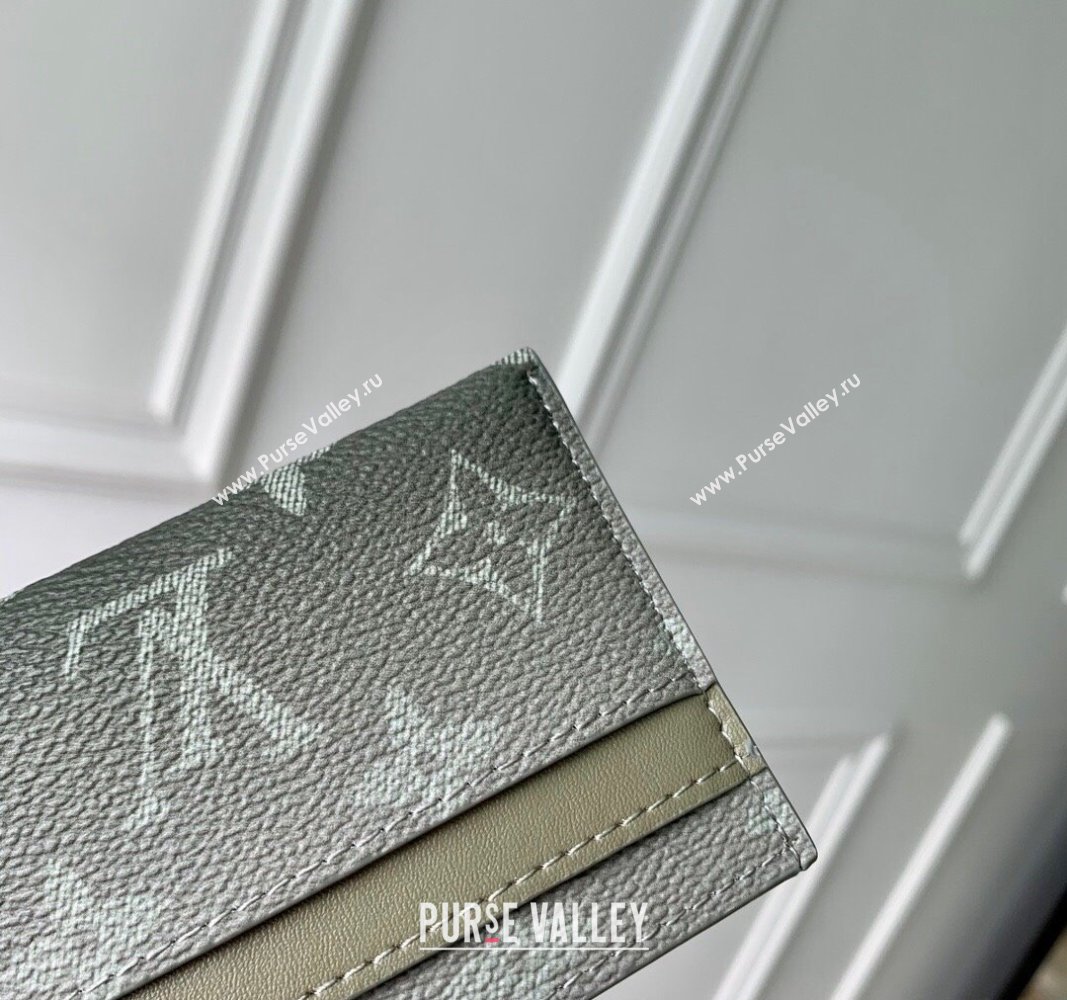 Louis Vuitton Double Card Holder Wallet in Khaki Green Monogram Gradient Canvas M11550 2024 (KI-240925091)