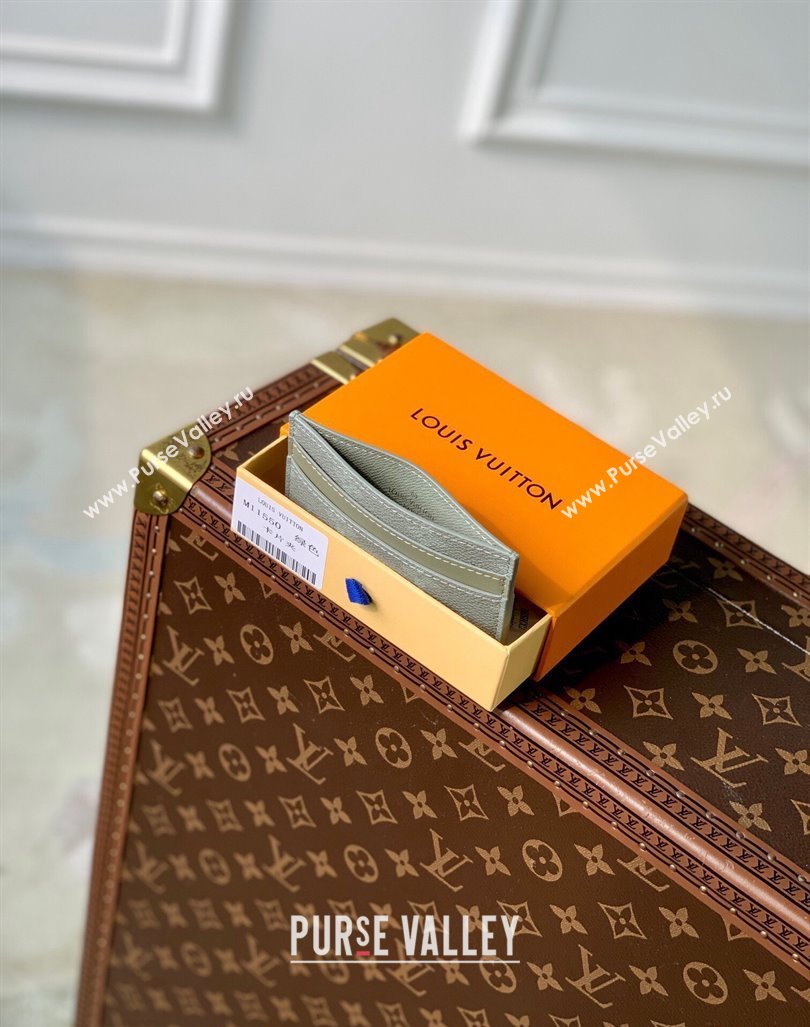 Louis Vuitton Double Card Holder Wallet in Khaki Green Monogram Gradient Canvas M11550 2024 (KI-240925091)