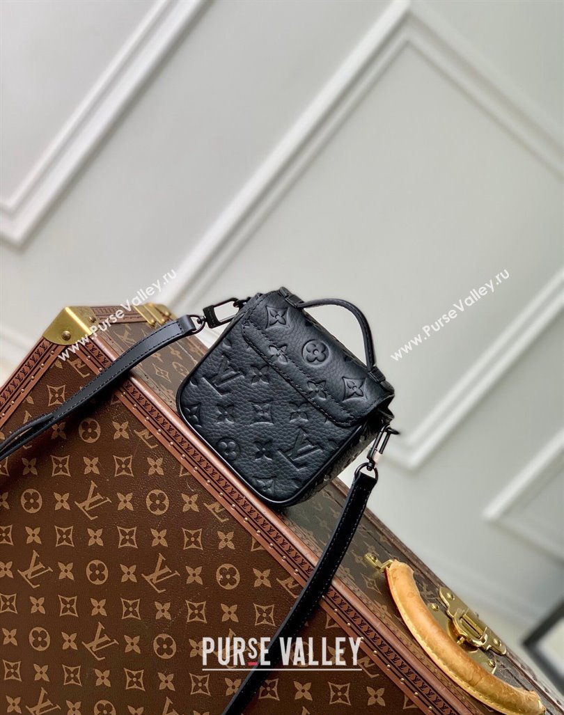 Louis Vuitton Mens Pico S-Lock Mini bag in Black Taurillon Monogram Leather M83148 2024 (KI-240926001)