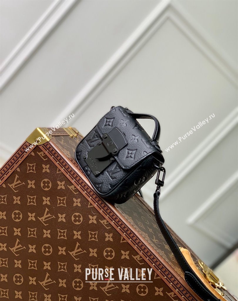 Louis Vuitton Mens Pico S-Lock Mini bag in Black Taurillon Monogram Leather M83148 2024 (KI-240926001)