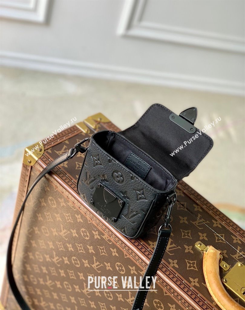 Louis Vuitton Mens Pico S-Lock Mini bag in Black Taurillon Monogram Leather M83148 2024 (KI-240926001)