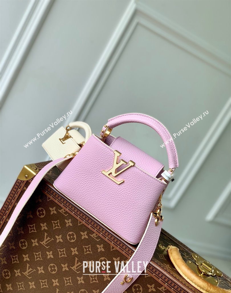 Louis Vuitton MiniMe Capucines Mini Bag in Taurillon leather M24563 Purple 2024 (KI-240926009)