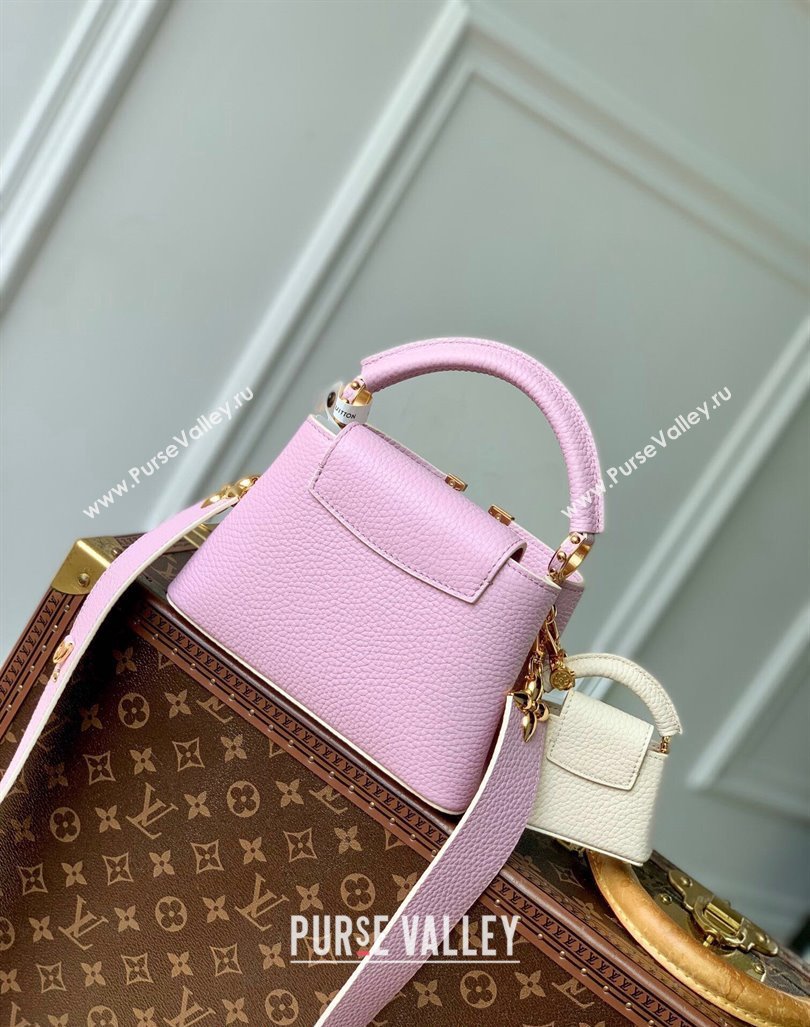 Louis Vuitton MiniMe Capucines Mini Bag in Taurillon leather M24563 Purple 2024 (KI-240926009)