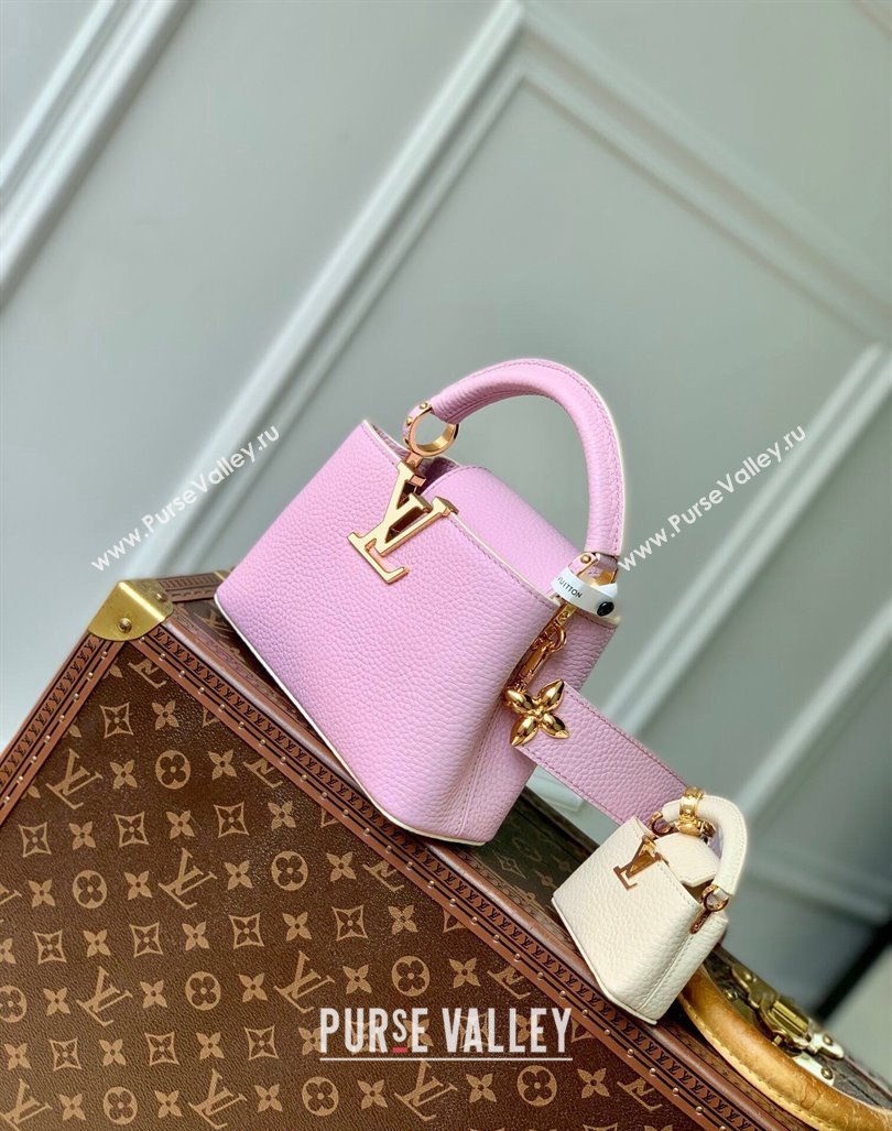 Louis Vuitton MiniMe Capucines Mini Bag in Taurillon leather M24563 Purple 2024 (KI-240926009)