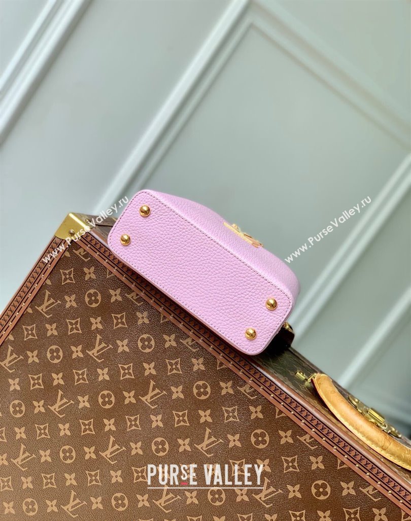 Louis Vuitton MiniMe Capucines Mini Bag in Taurillon leather M24563 Purple 2024 (KI-240926009)