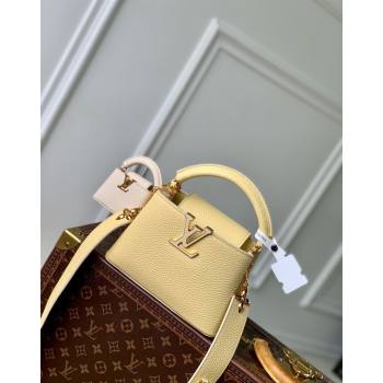 Louis Vuitton MiniMe Capucines Mini Bag in Taurillon leather M24563 Banana Yellow 2024 (KI-240926010)