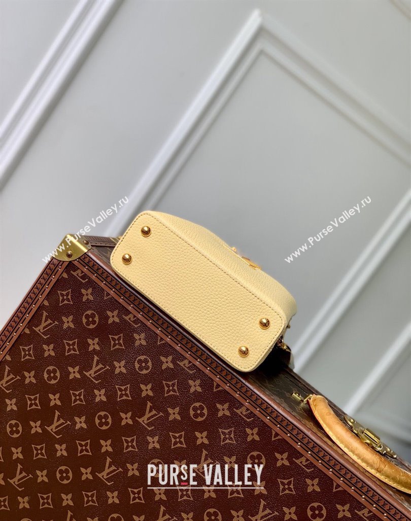 Louis Vuitton MiniMe Capucines Mini Bag in Taurillon leather M24563 Banana Yellow 2024 (KI-240926010)