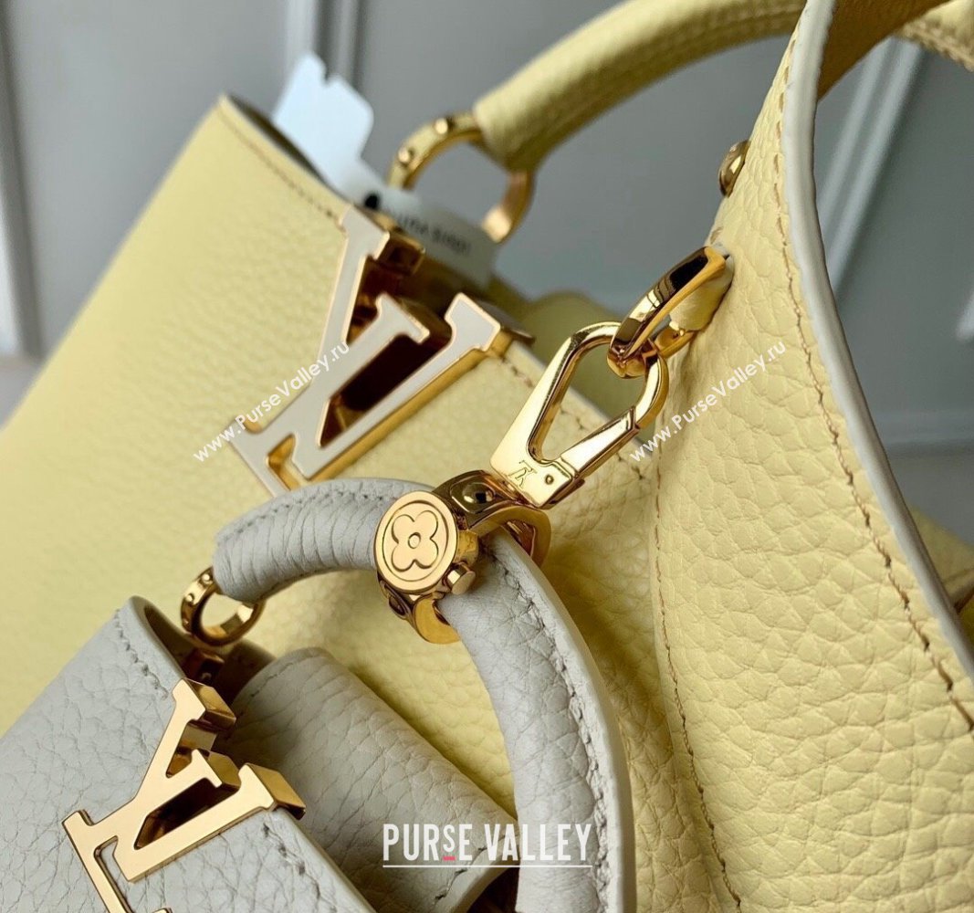 Louis Vuitton MiniMe Capucines Mini Bag in Taurillon leather M24563 Banana Yellow 2024 (KI-240926010)