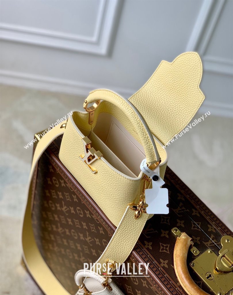 Louis Vuitton MiniMe Capucines Mini Bag in Taurillon leather M24563 Banana Yellow 2024 (KI-240926010)