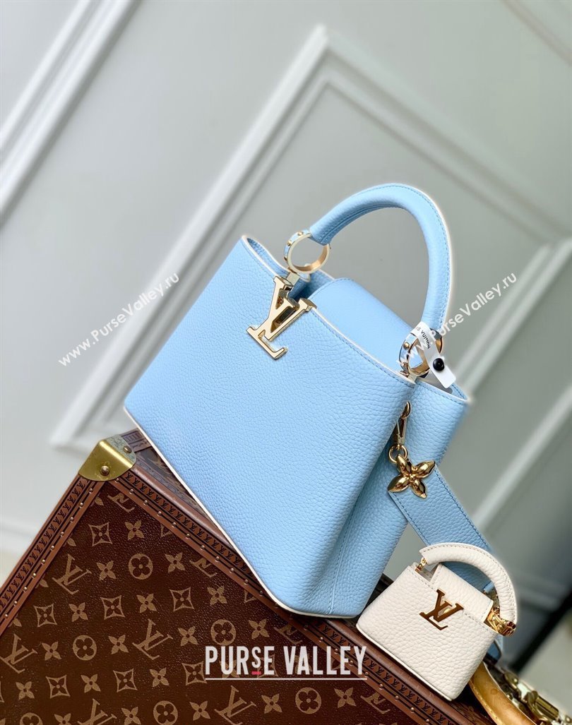 Louis Vuitton MiniMe Capucines BB Bag in Taurillon leather M24575 Candy Blue 2024 (KI-240926011)