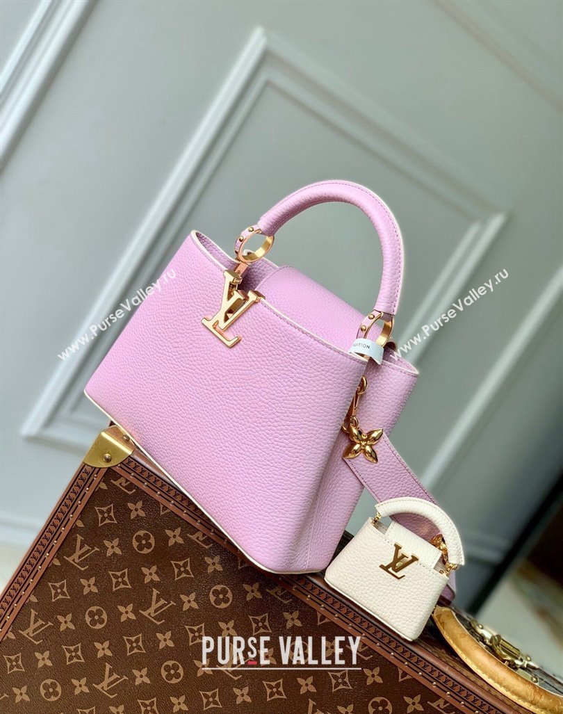 Louis Vuitton MiniMe Capucines BB Bag in Taurillon leather M24575 Purple 2024 (KI-240926012)