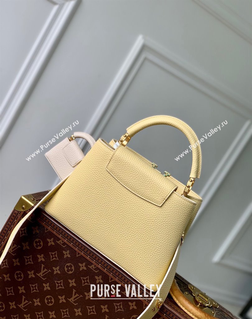 Louis Vuitton MiniMe Capucines BB Bag in Taurillon leather M24575 Banana Yellow 2024 (KI-240926013)