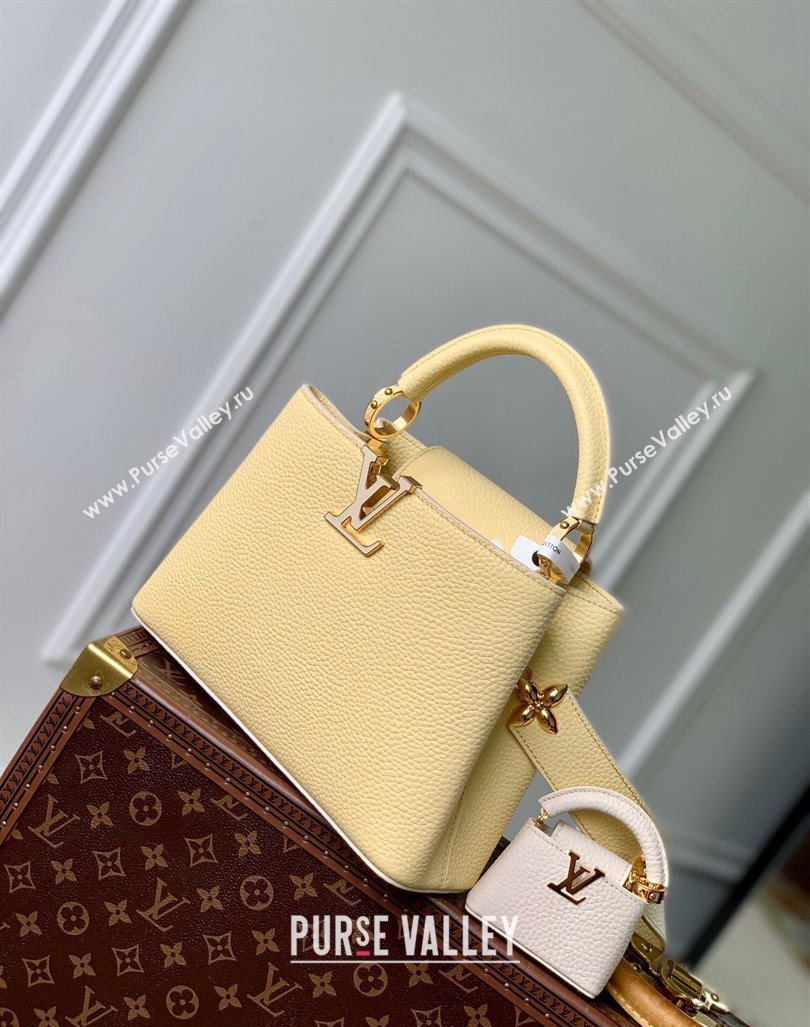 Louis Vuitton MiniMe Capucines BB Bag in Taurillon leather M24575 Banana Yellow 2024 (KI-240926013)